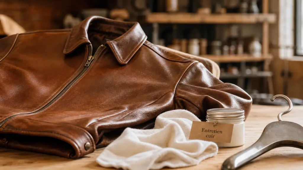 Blouson en cuir : 2 à 3 soins par an et les erreurs qui l’abîment