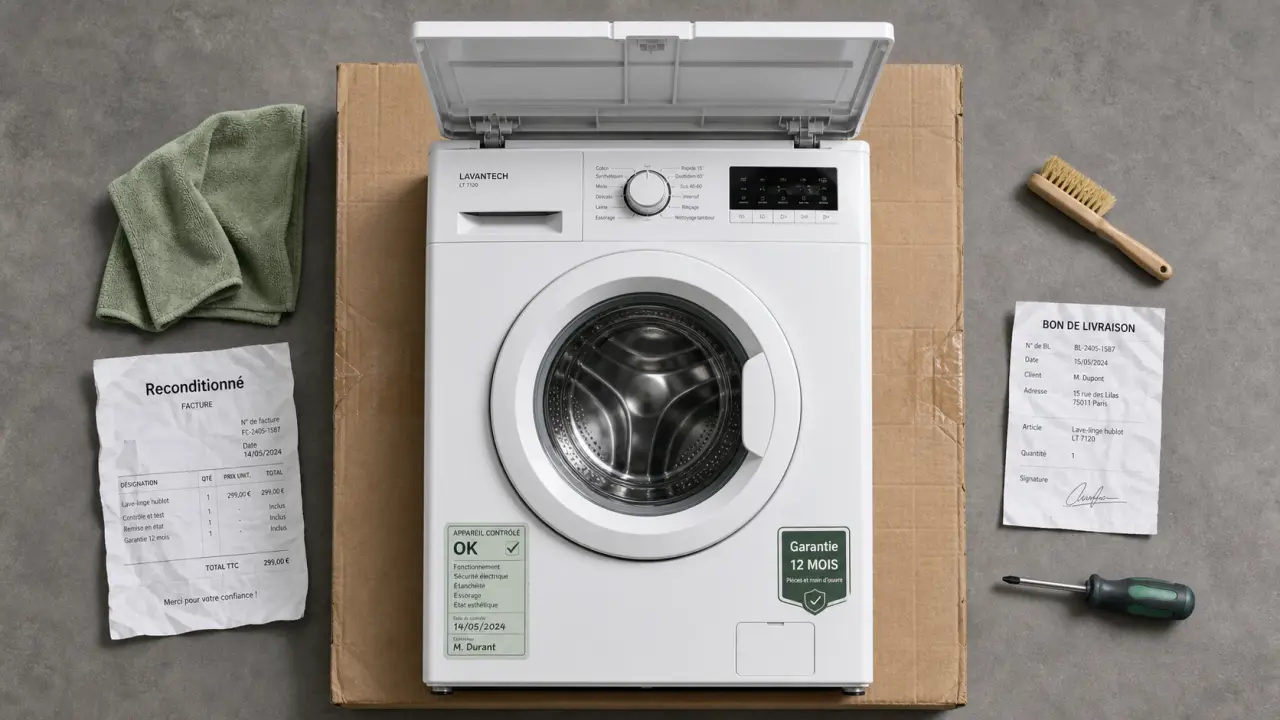 Machine a laver reconditionné avec garantie 2 ans et livraison 48h