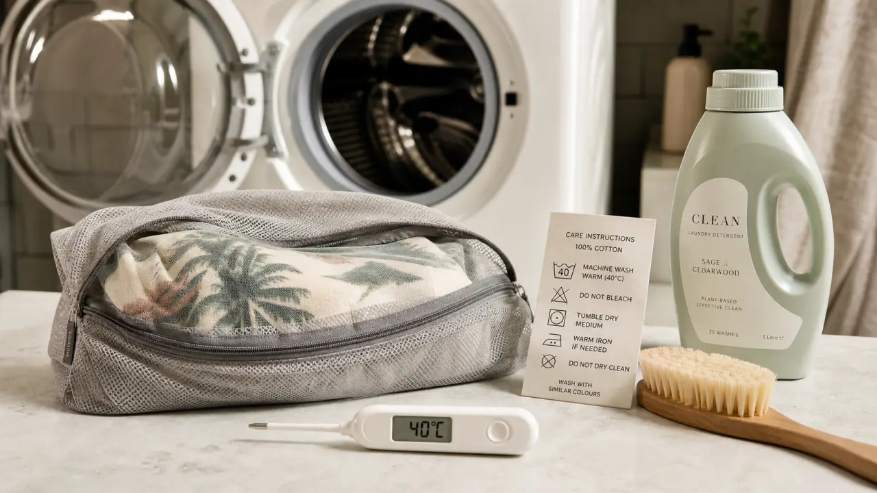 Polyester lavage à 30°C, programme délicat, séchage à l’air libre