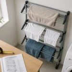 ÉTENDOIR À LINGE TOUR avec 3 niveaux : vêtements secs sans envahir la pièce