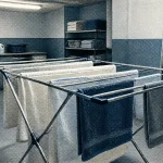 É tendoir à linge xxl solide en acier, grande capacité et stabilité