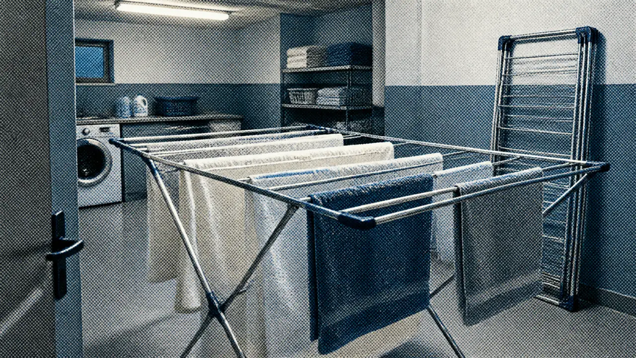 É tendoir à linge xxl solide en acier, grande capacité et stabilité