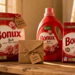 Lessive Bonux poudre et liquide avec cadeau surprise