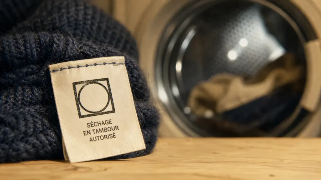 Symbole du sèche-linge : lire le carré avec cercle, les points et le barré sans se tromper