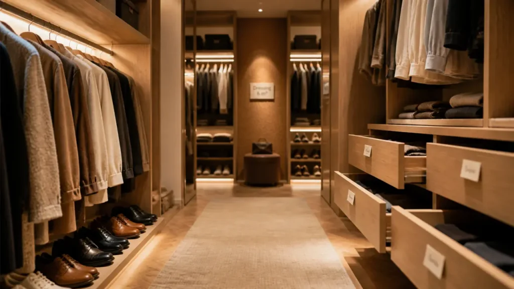 6 m², 90 cm de passage : la vraie taille d’un dressing pour 2 personnes