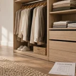 Caisson dressing pour rangement, profondeur optimisée