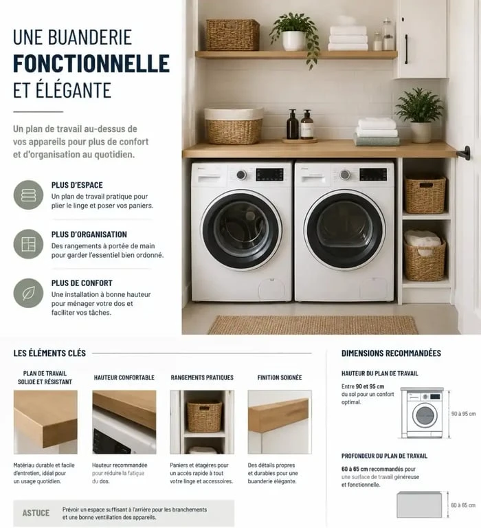 Plan de travail pour aménagement buanderie IKEA