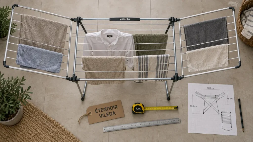 Étendoir à linge Vileda : jusqu’à 40 m de séchage dans un espace maîtrisé