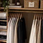 Organisation dressing : tri dans une penderie, place libérée