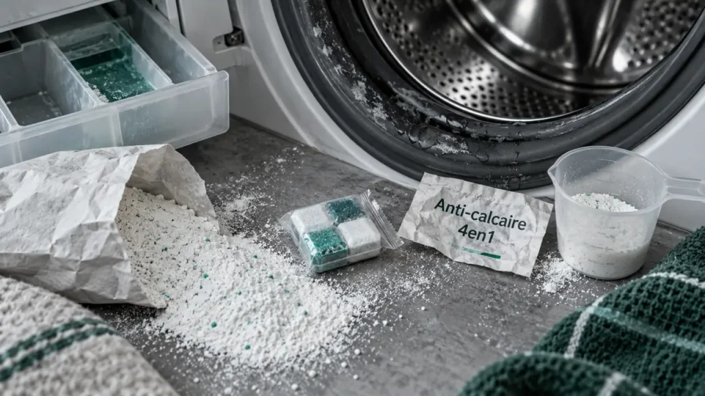 Calgon pour lave-linge : la poudre et les tablettes préviennent le calcaire, pas l’encrassement installé