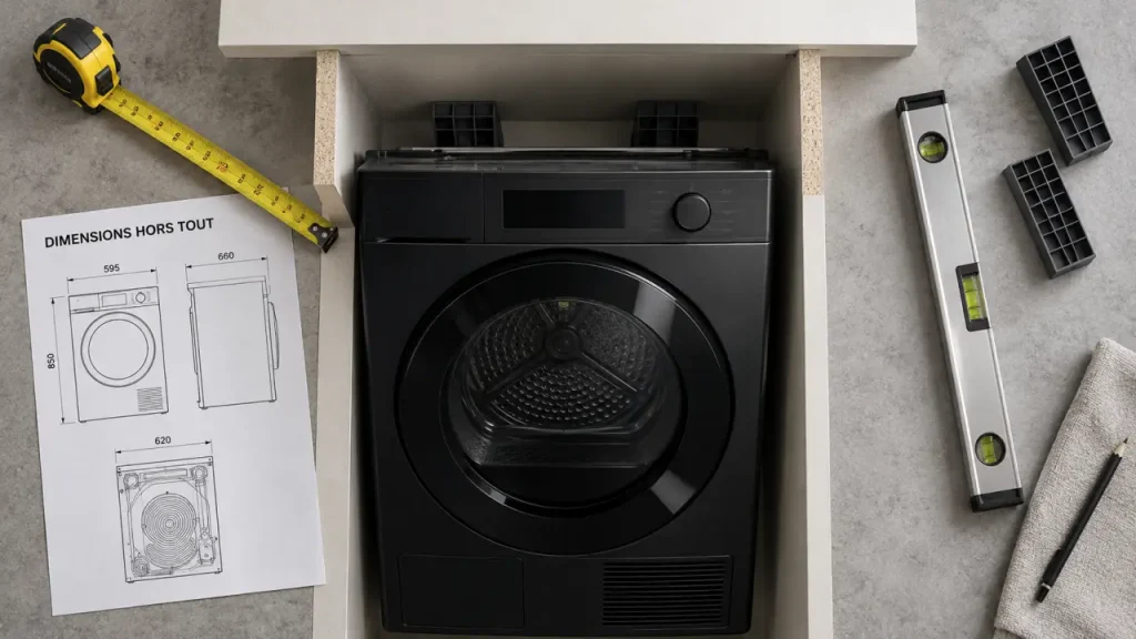 Dimensions d’un sèche-linge : 60 cm de large, mais la profondeur décide de tout