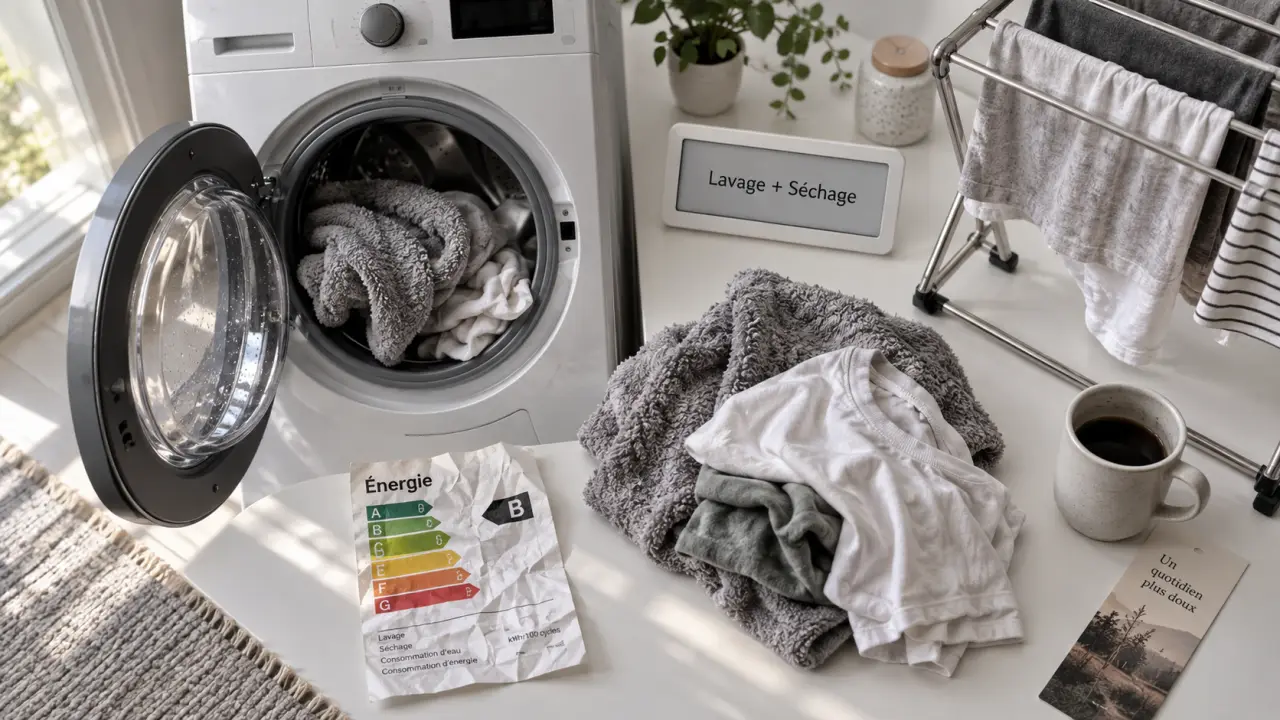 Lave linge séchant avis : linge humide, gain de place et séchage