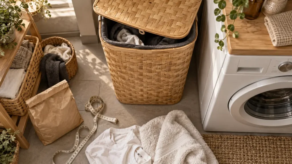 Panier à linge étroit : gagner de la place sans sacrifier la capacité